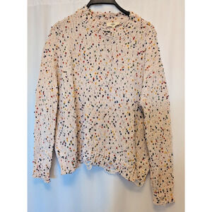 Entro S multicolor thread dots y2k style distressed sweater